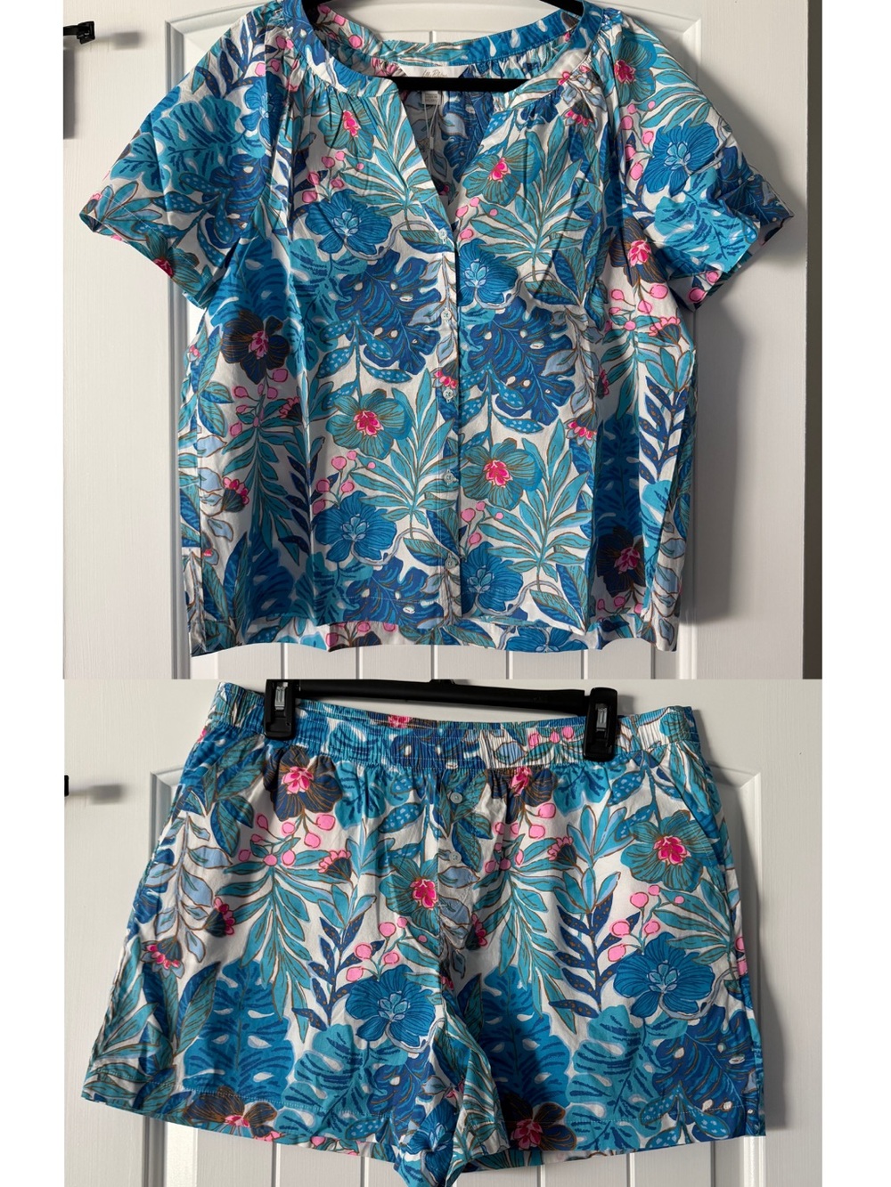 NWT Lilly Pulitzer Best Fronds print pajama set size L - original retail $166